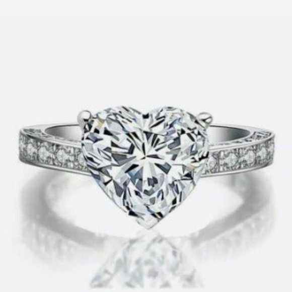 Jewelry - brand New sterling silver white sapphire ring